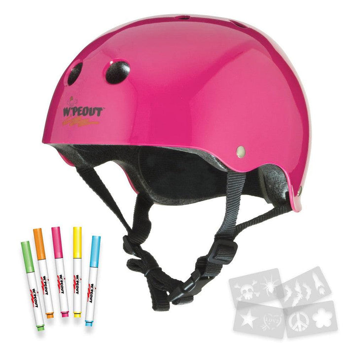 Triple 8 Wipeout Dry Erase Youth Helmet Neon Pink-Certified Helmet-Extreme Skates