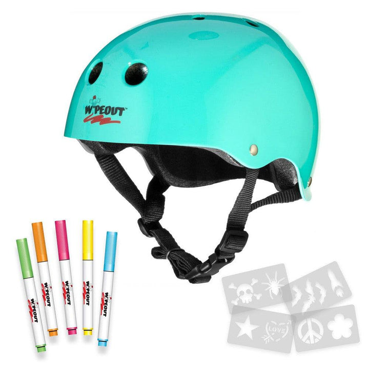 Triple 8 Wipeout Dry Erase Youth Helmet Teal-Certified Helmet-Extreme Skates