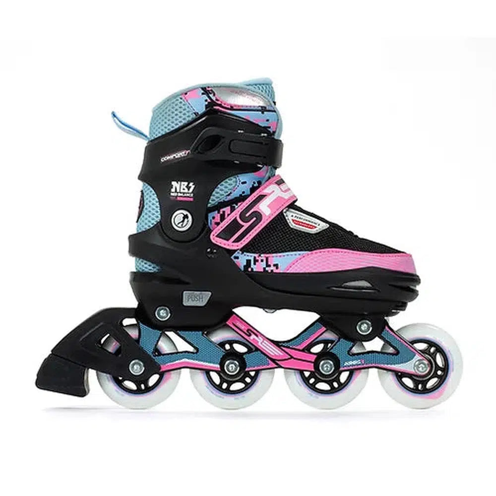 SFR Pixel Inline Skates Blue Pink Adjustable-Inline Skates-Extreme Skates