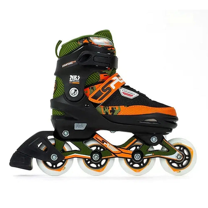 SFR Pixel Inline Skates Green Orange Adjustable-Inline Skates-Extreme Skates