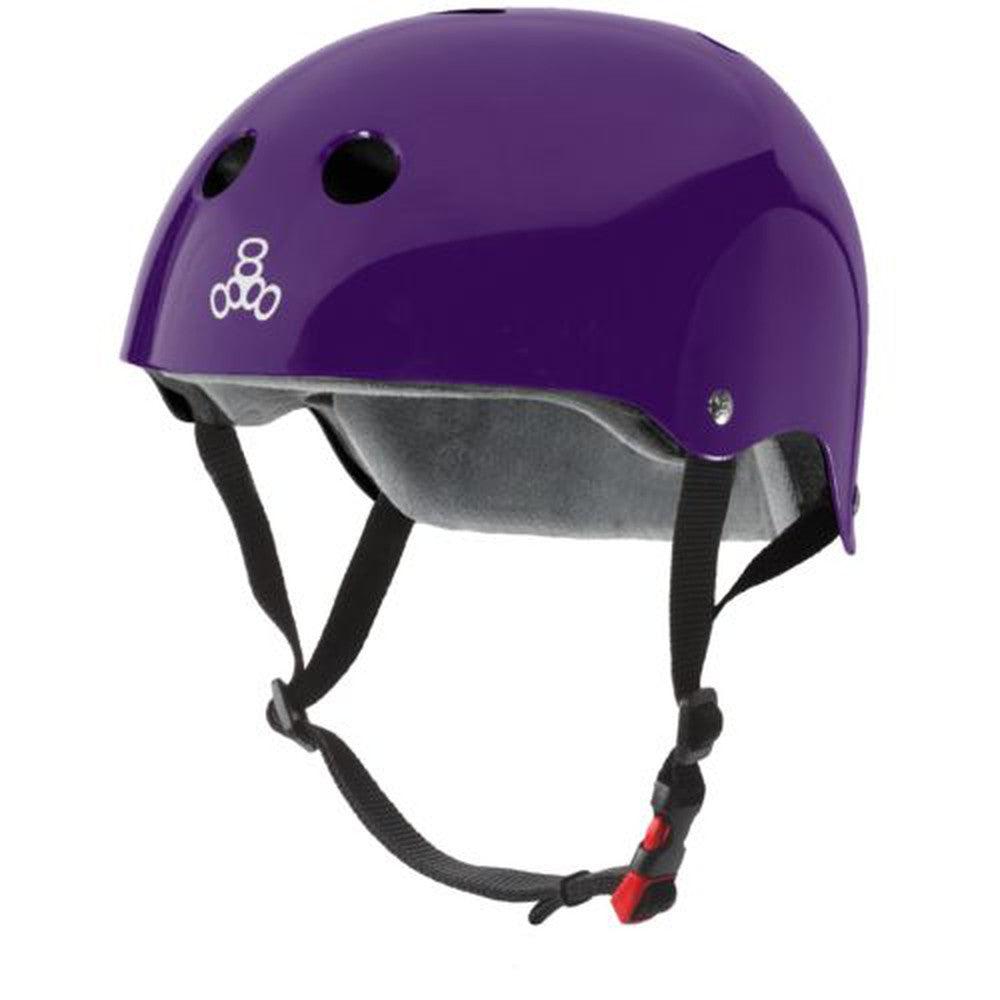 Triple 8 THE Certified Helmet SS Purple Gloss-Certified Helmet-Extreme Skates