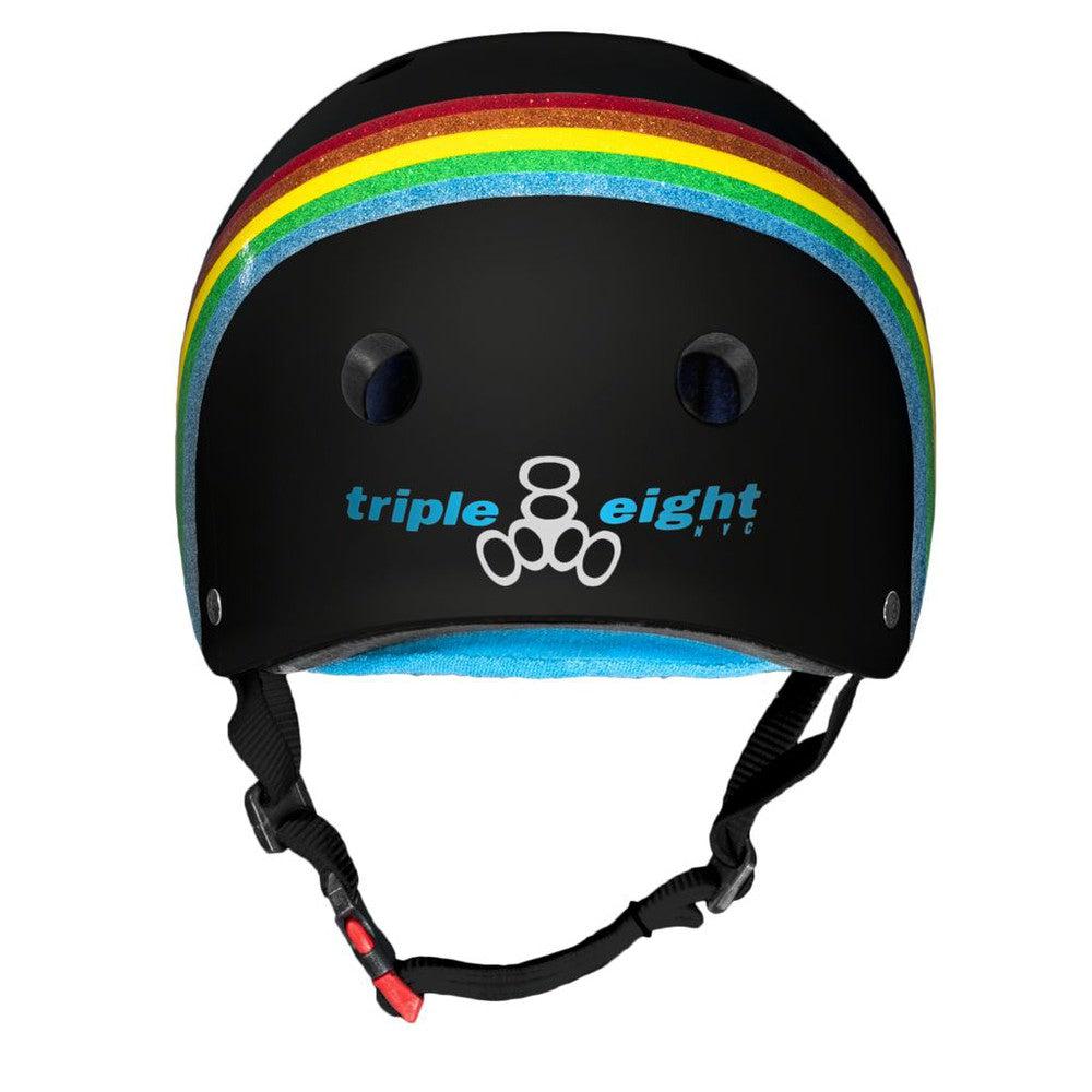 Triple 8 THE Certified Helmet SS Rainbow Sparkle Black-Certified Helmet-Extreme Skates