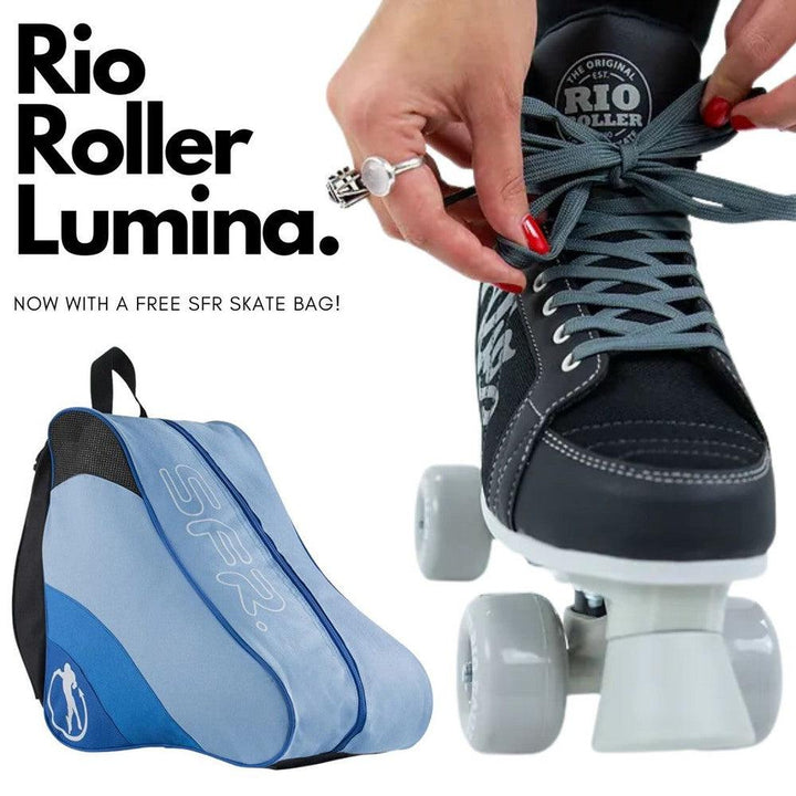 Rio Roller Lumina Roller Skates Black Grey + FREE SFR SKATE BAG-Roller Skates-Extreme Skates