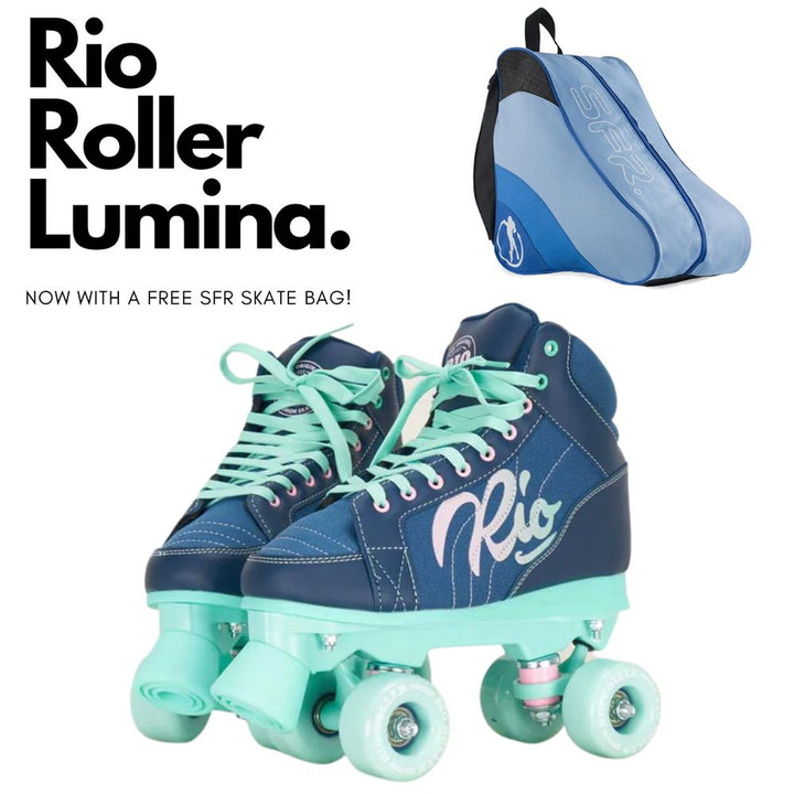 Rio Roller Lumina Roller Skates Navy Green + FREE SFR SKATE BAG-Roller Skates-Extreme Skates