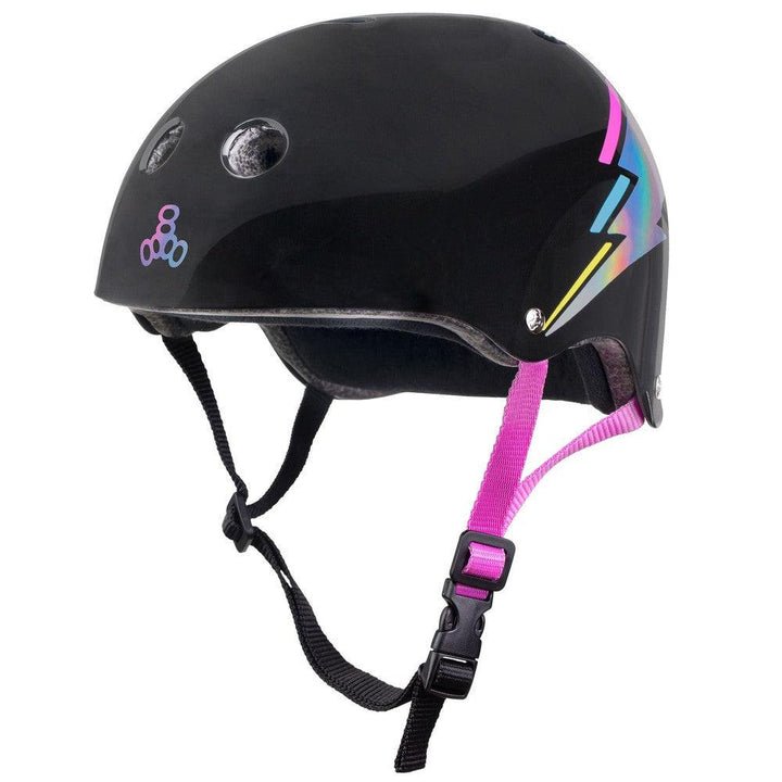 Triple 8 THE Certified Helmet SS Black Hologram-Certified Helmet-Extreme Skates