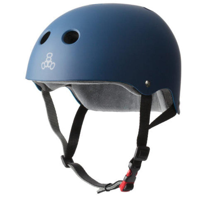 Triple 8 THE Certified Helmet SS Navy Rubber-Certified Helmet-Extreme Skates