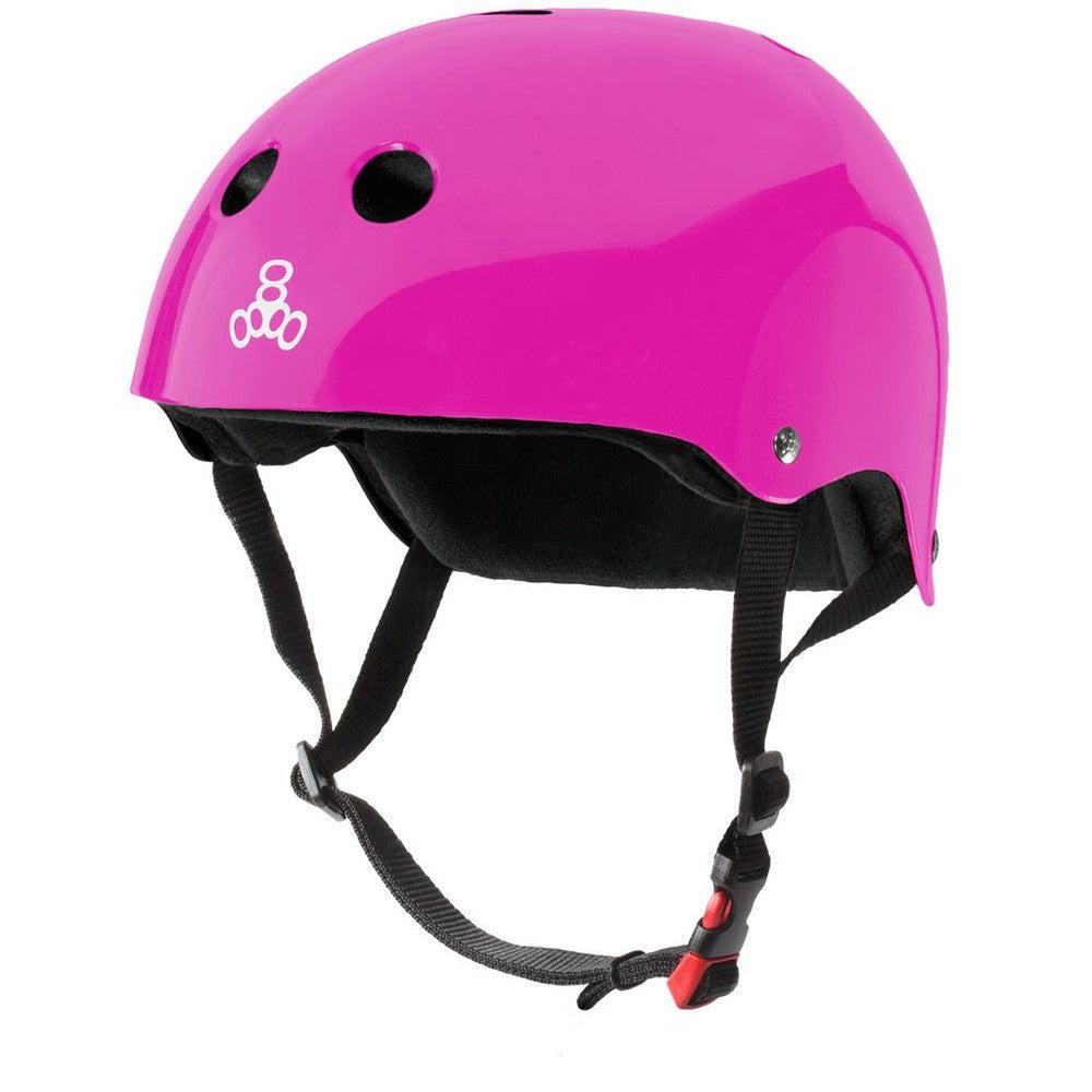 Triple 8 THE Certified Helmet SS Pink Glossy-Certified Helmet-Extreme Skates