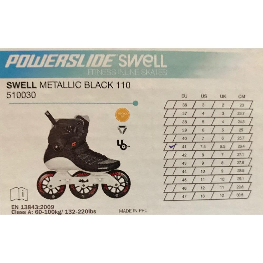 Powerslide Swell 110mm Metalic Black Inline Skates-Inline Skates-Extreme Skates