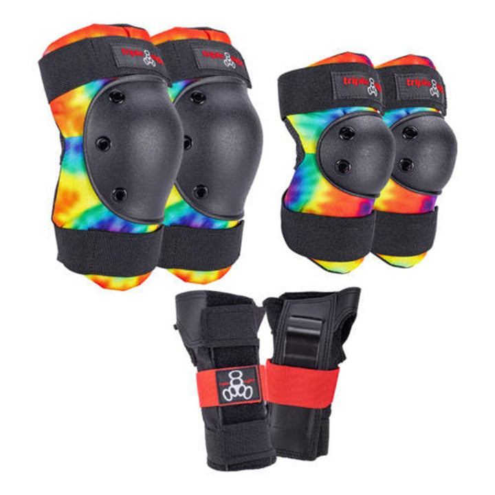 Triple 8 Tri Pack Saver series Junior Tie Dye-Pad Set Kids-Extreme Skates