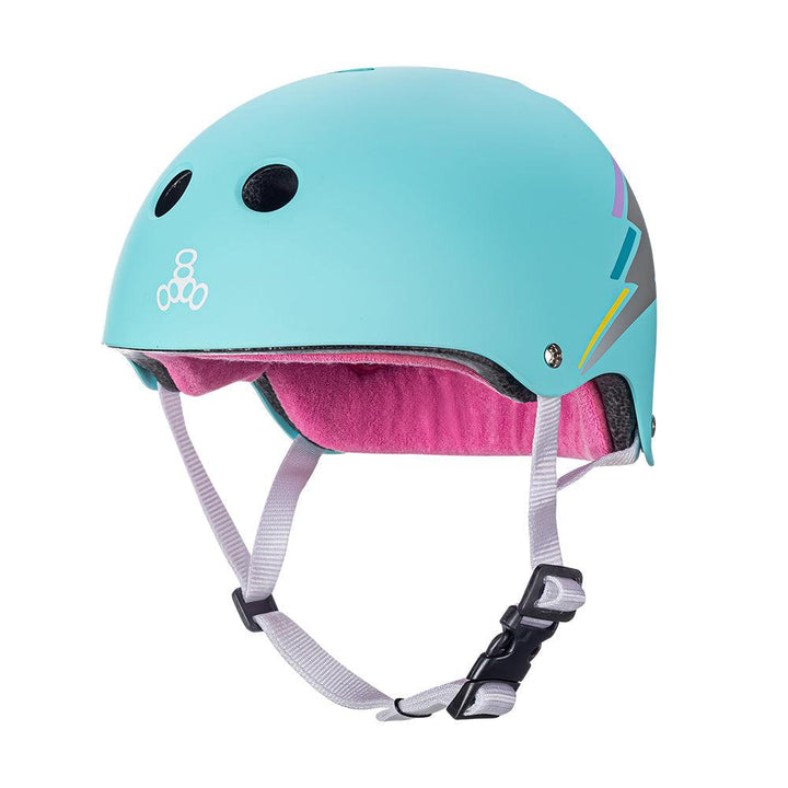 Triple 8 THE Certified Helmet SS Teal Hologram-Certified Helmet-Extreme Skates