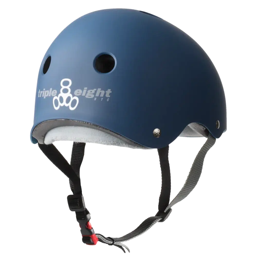 Triple 8 THE Certified Helmet SS Navy Rubber-Certified Helmet-Extreme Skates