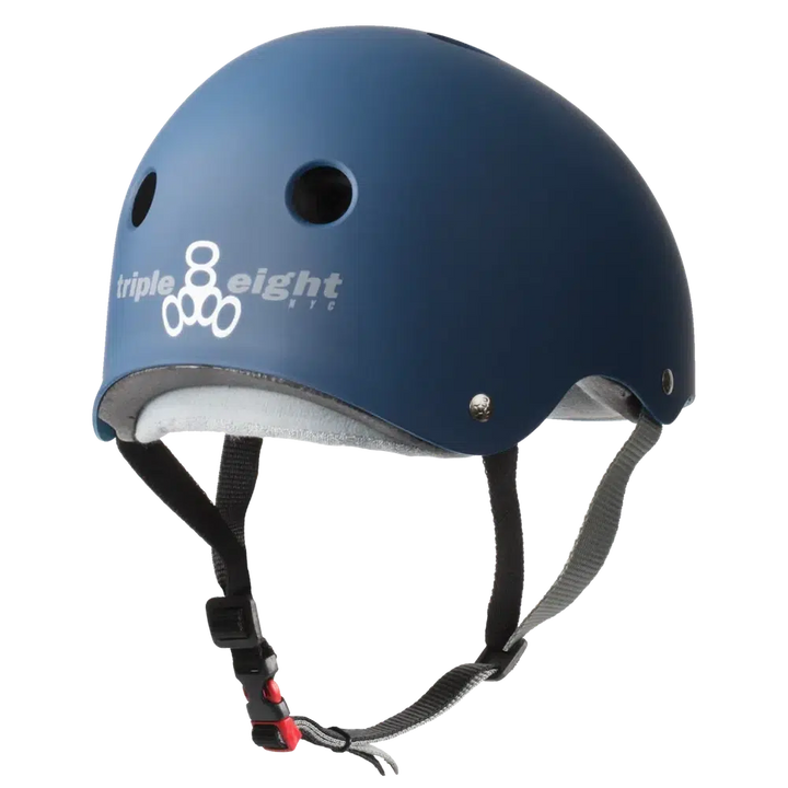 Triple 8 THE Certified Helmet SS Navy Rubber-Certified Helmet-Extreme Skates