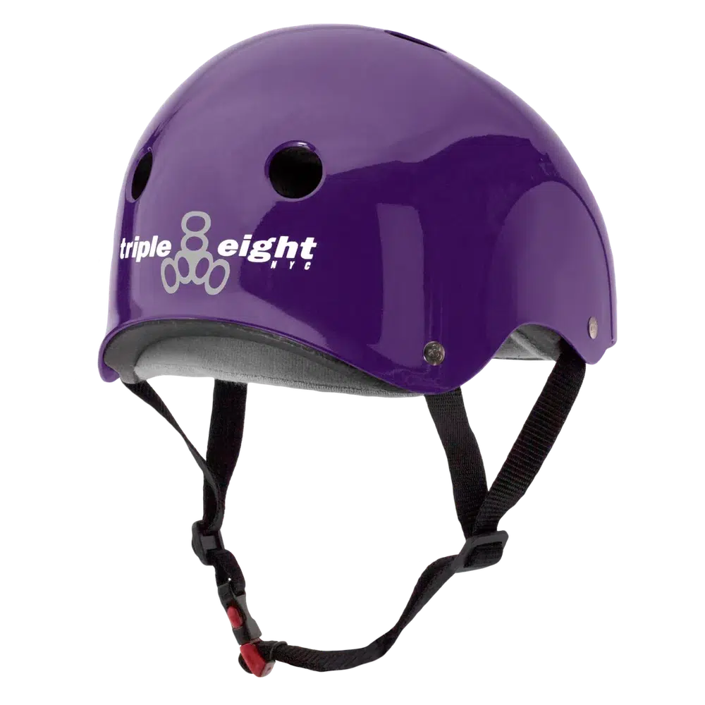 Triple 8 THE Certified Helmet SS Purple Gloss-Certified Helmet-Extreme Skates