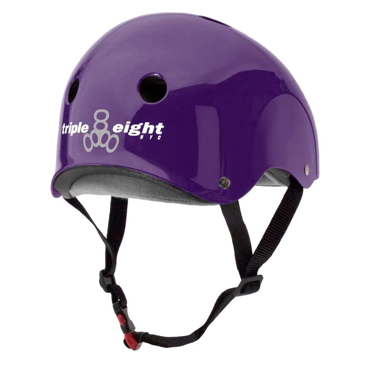 Triple 8 THE Certified Helmet SS Purple Gloss-Certified Helmet-Extreme Skates