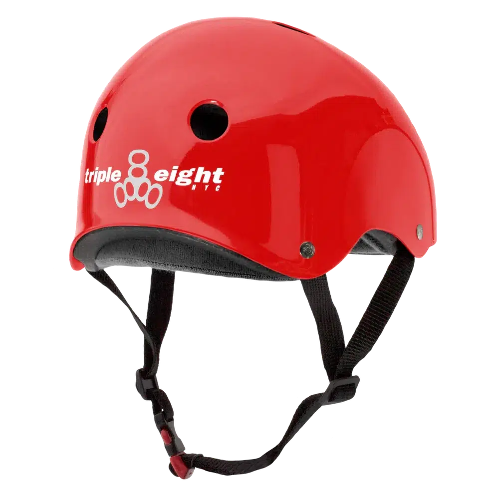 Triple 8 THE Certified Helmet SS Red Gloss-Certified Helmet-Extreme Skates