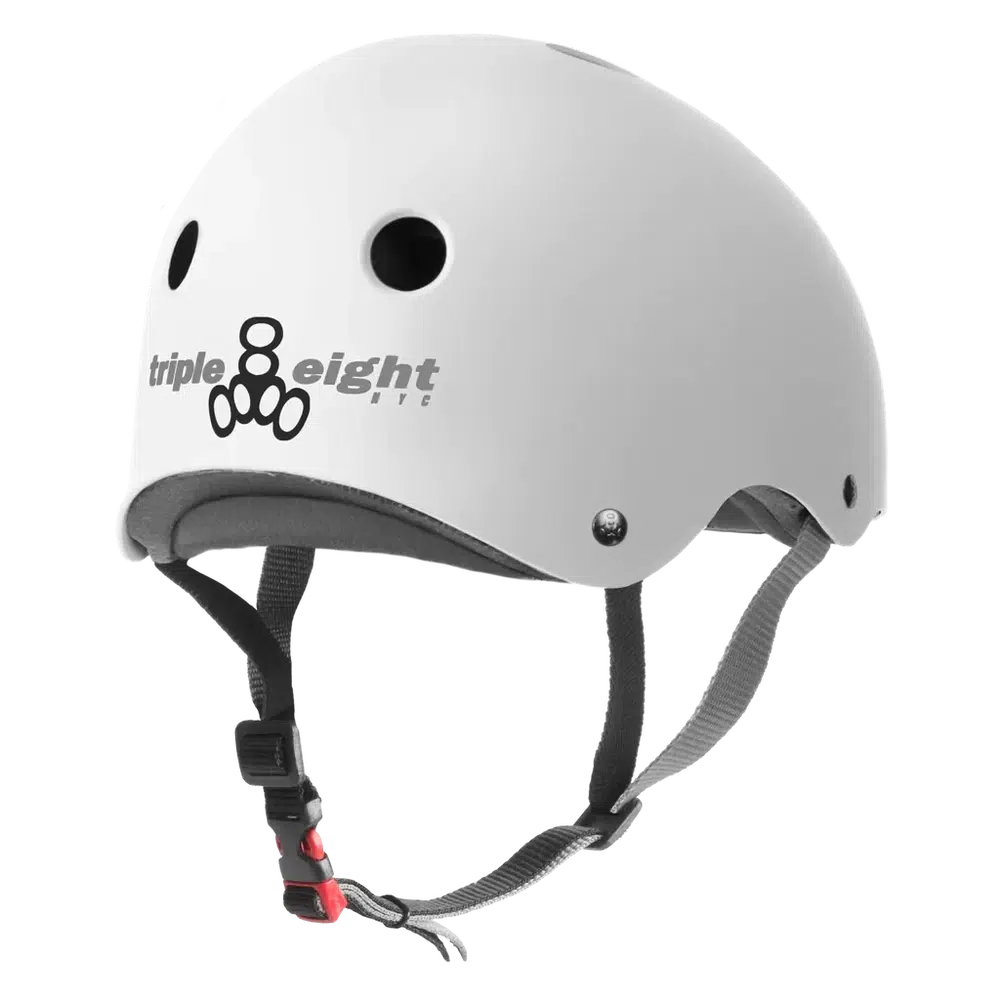 Triple 8 THE Certified Helmet SS Matte White-Certified Helmet-Extreme Skates