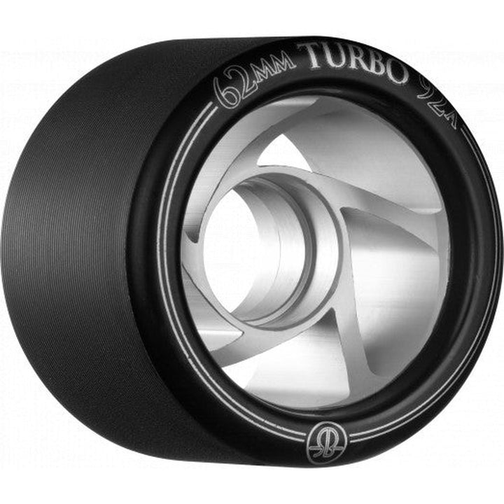 Rollerbones Turbo Aluminium Hub Wheels 62mm Black (8 pack)-Quad Wheels-Extreme Skates