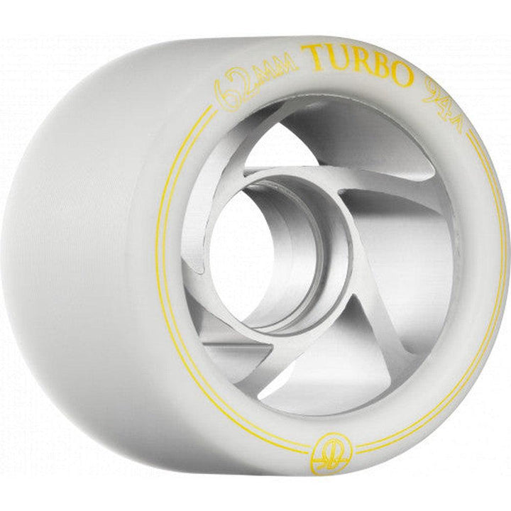 Rollerbones Turbo Aluminium Hub Wheels 62mm White (8 pack)-Quad Wheels-Extreme Skates