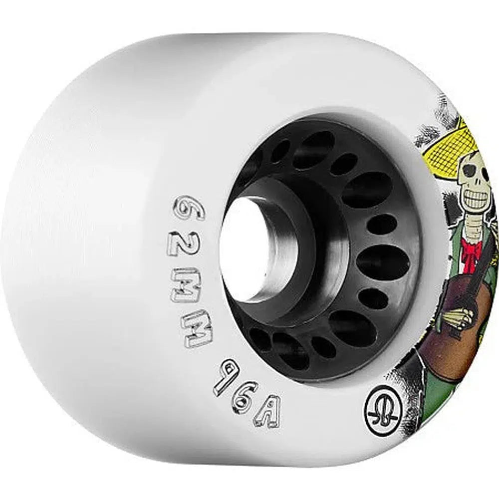 Rollerbones Day of the Dead 62mm Speed Wheels White (4 pack)-Quad Wheels-Extreme Skates