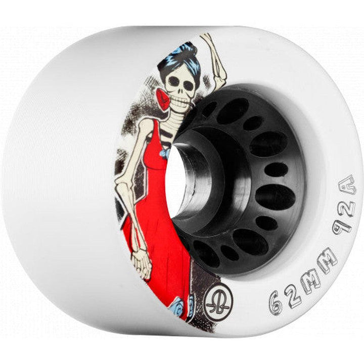 Rollerbones Day of the Dead 62mm Speed Wheels White (4 pack)-Quad Wheels-Extreme Skates