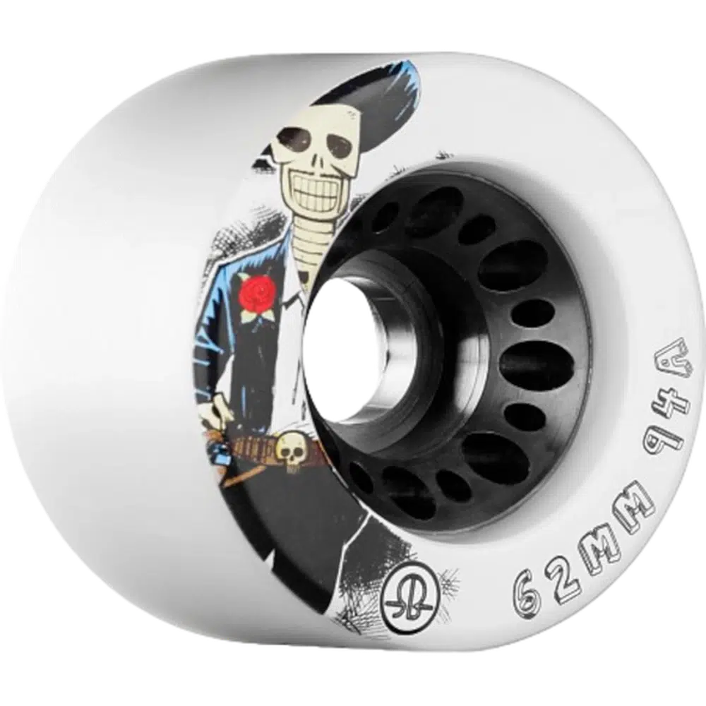 Rollerbones Day of the Dead 62mm Speed Wheels White (4 pack)-Quad Wheels-Extreme Skates