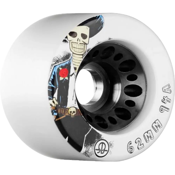 Rollerbones Day of the Dead 62mm Speed Wheels White (4 pack)-Quad Wheels-Extreme Skates