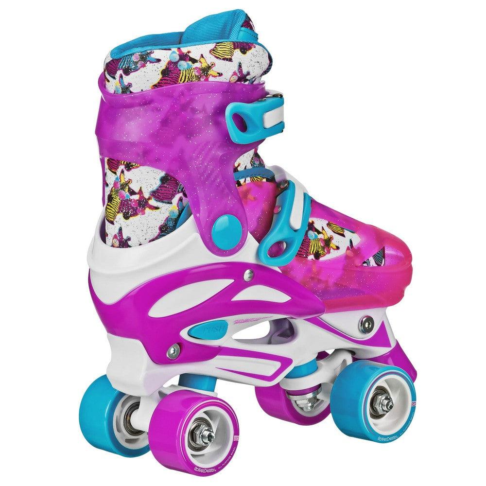 RDS Sprinter Girl's 2-in-1 Quad Skates - Zebra-Adjustable Inline Skates-Extreme Skates