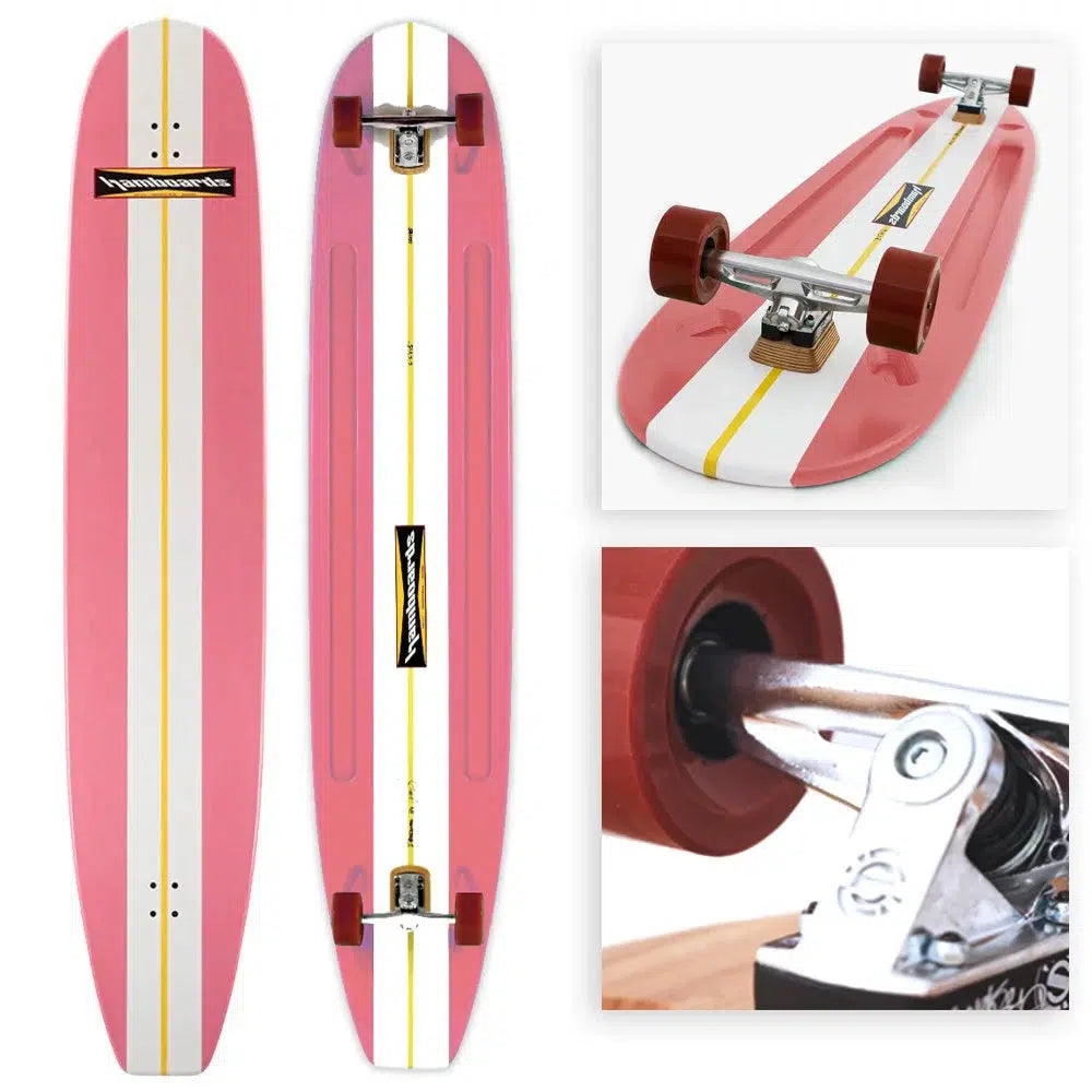 Hamboards Classic HST Pink & White 74" Longboard Surfskate-Surfskate-Extreme Skates