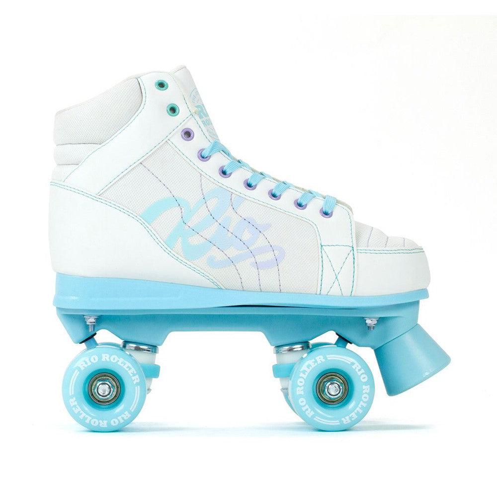 Rio Roller Lumina Roller Skates White Blue + FREE SFR SKATE BAG-Roller Skates-Extreme Skates