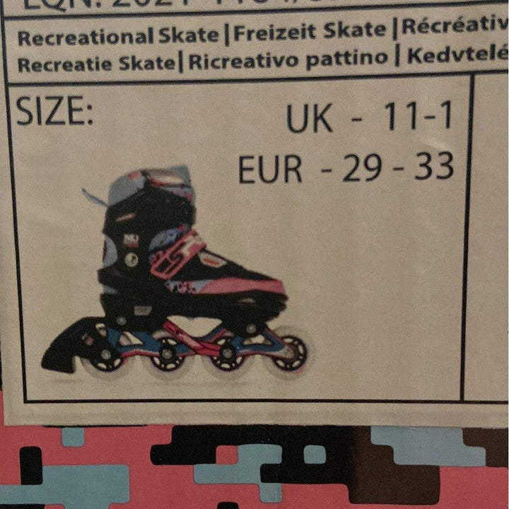 SFR Pixel Inline Skates Blue Pink Adjustable-Inline Skates-Extreme Skates