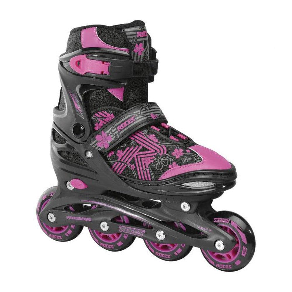 Roces Jokey 3.0 Girls Skate Black-Pink-Adjustable Inline Skates-Extreme Skates