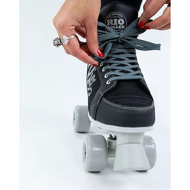 Rio Roller Lumina Roller Skates Black Grey + FREE SFR SKATE BAG-Roller Skates-Extreme Skates