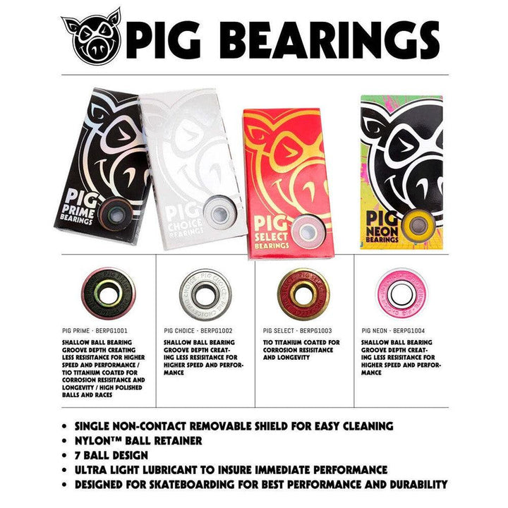 Pig Bearings Neon-Bearings-Extreme Skates