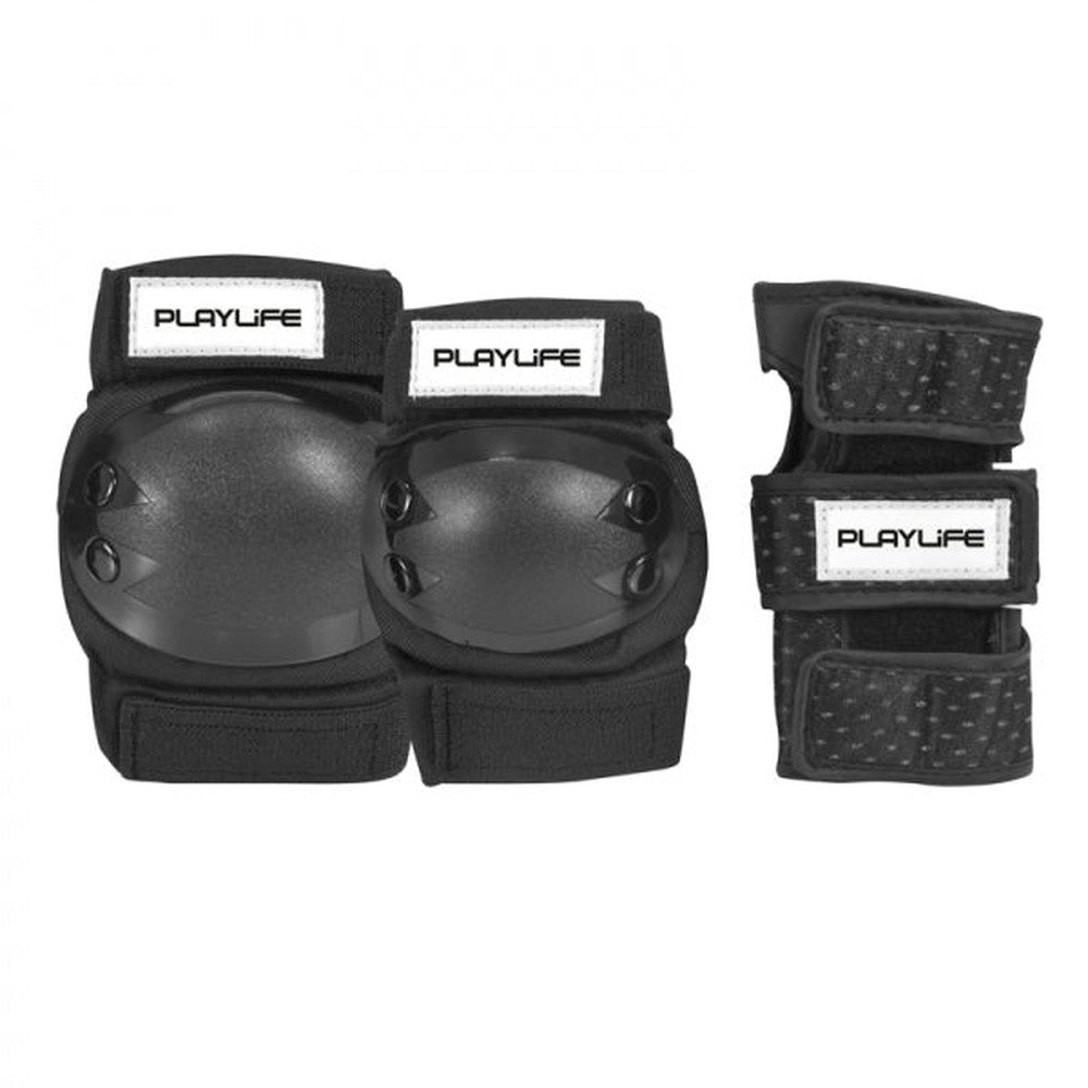 PlayLife Junior Tri Pack Black-Padding Combo-Extreme Skates