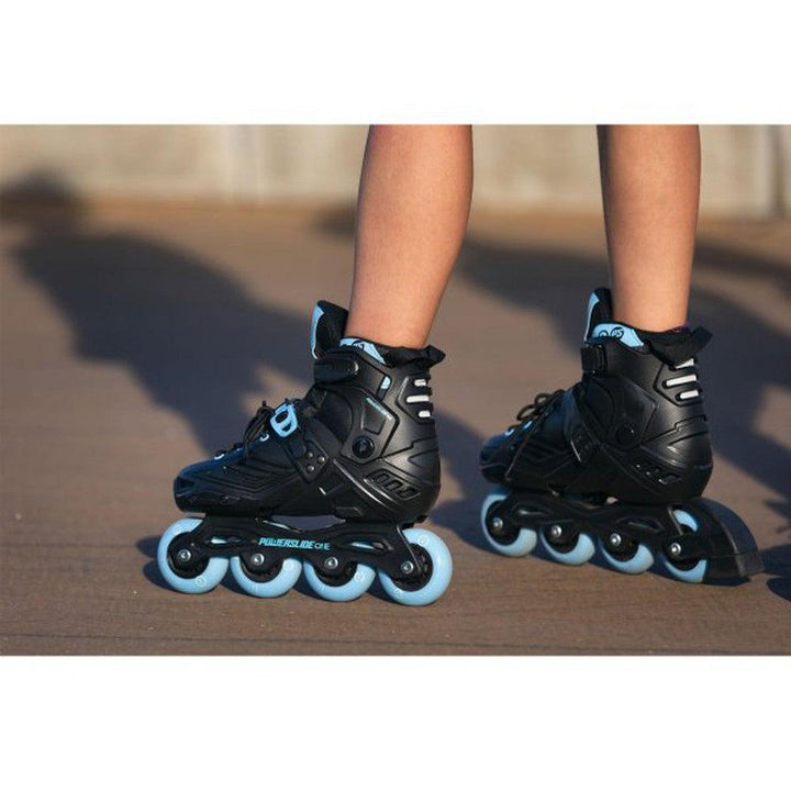 Powerslide Khaan Junior LTD Black Blue Inline Skates-Inline Skates-Extreme Skates