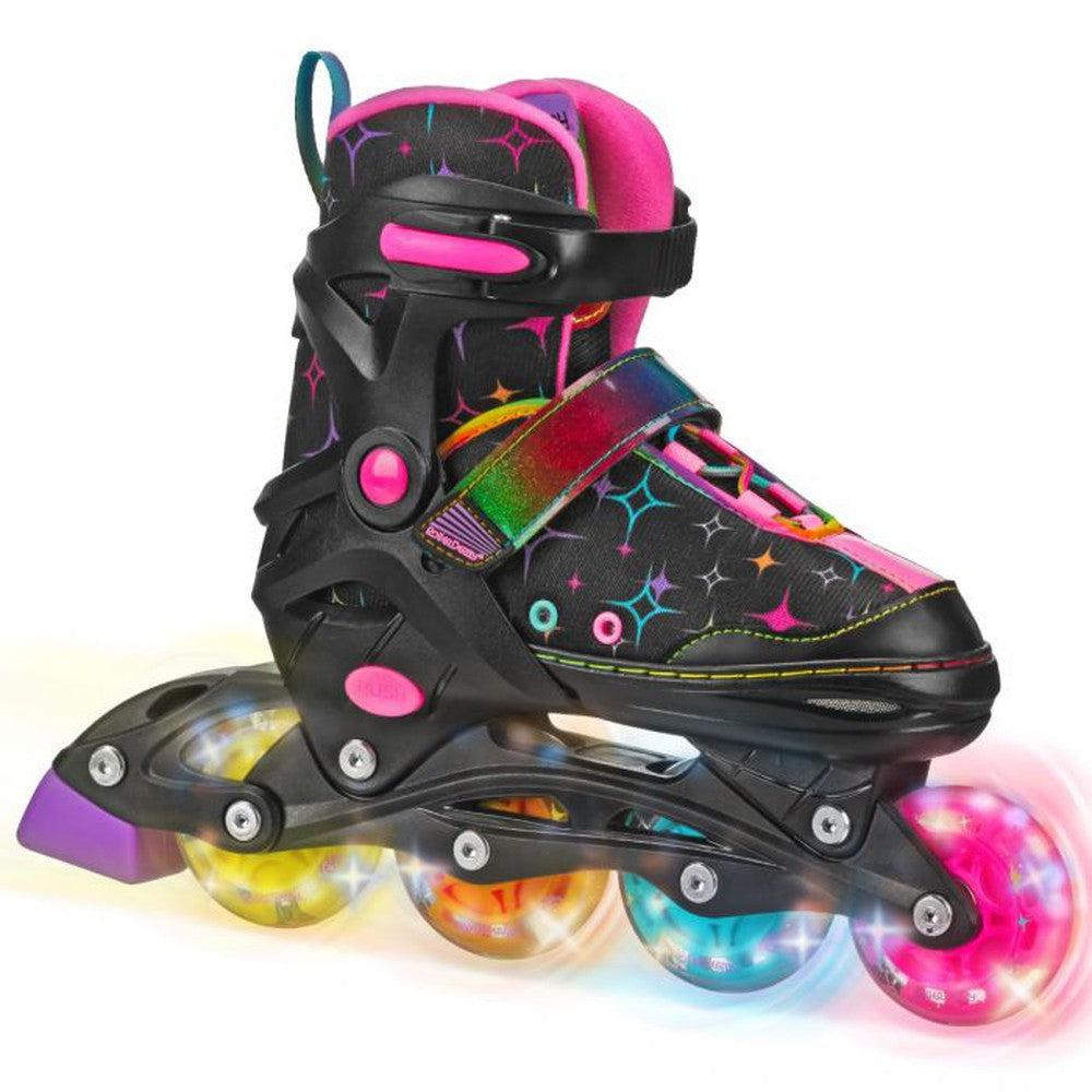 RDS Stryde Light Up Girls Black Adjustable Inline Skates-Inline Skates-Extreme Skates