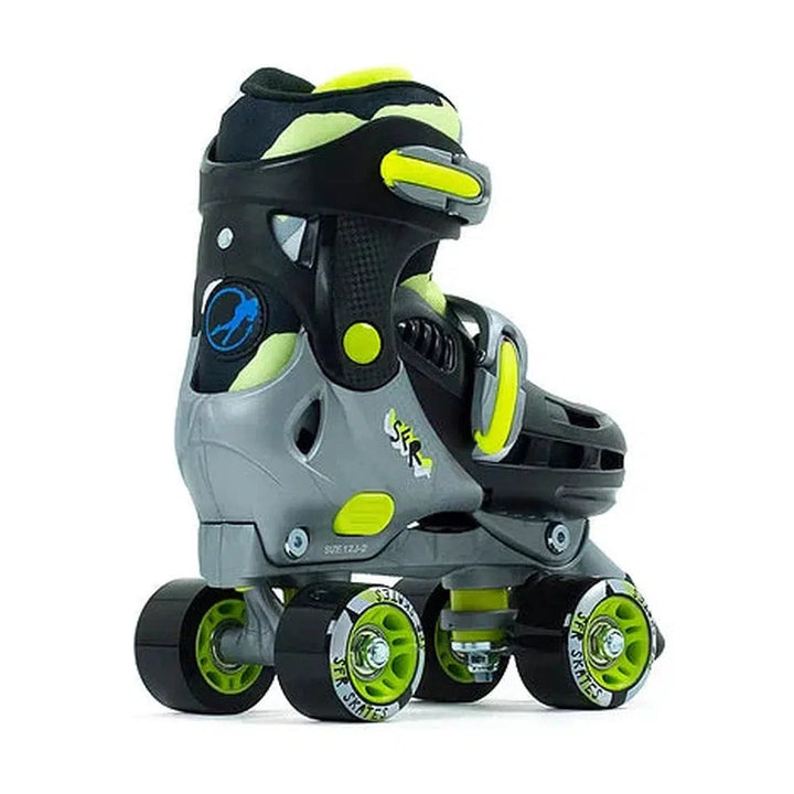 SFR Hurricane III Kids Adjustable Quad Skates - Black/Yellow-Adjustable Roller Skate-Extreme Skates