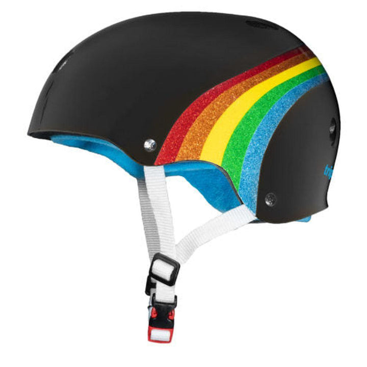 Triple 8 THE Certified Helmet SS Rainbow Sparkle Black-Certified Helmet-Extreme Skates