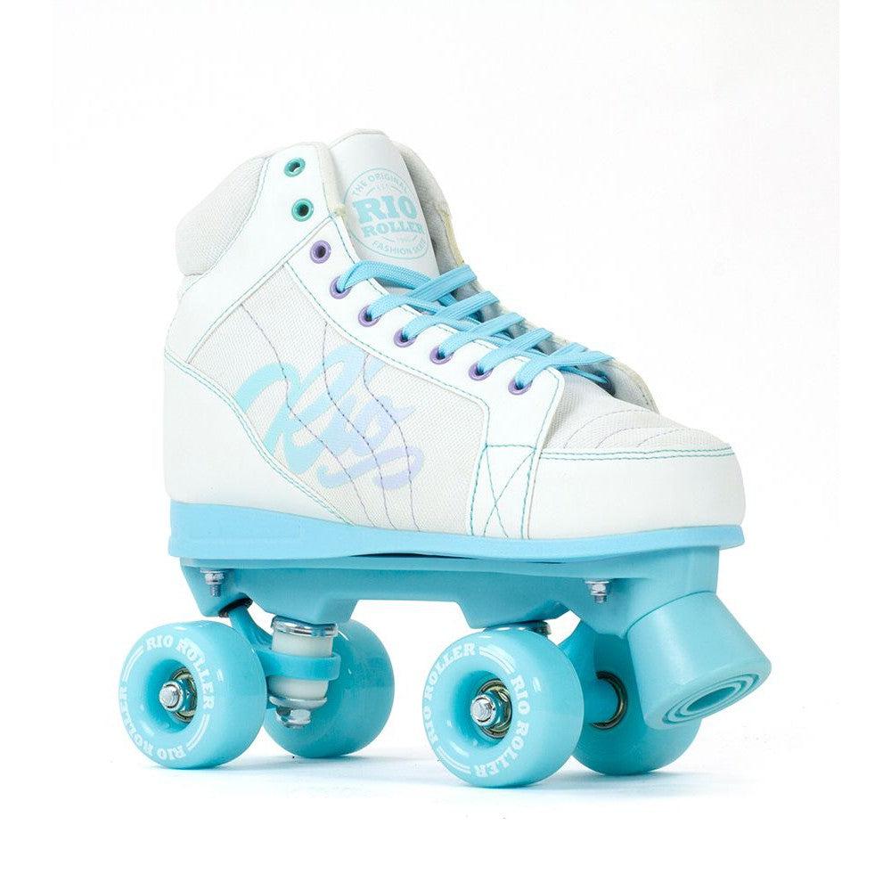 Rio Roller Lumina Roller Skates White Blue + FREE SFR SKATE BAG-Roller Skates-Extreme Skates