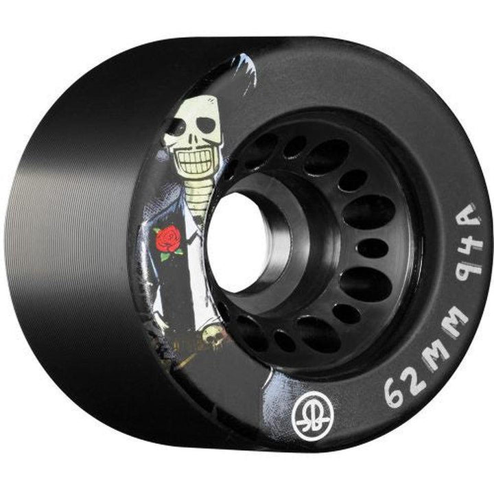 Rollerbones Day of the Dead Wheels Black 62mm 4pk-Quad Wheels-Extreme Skates